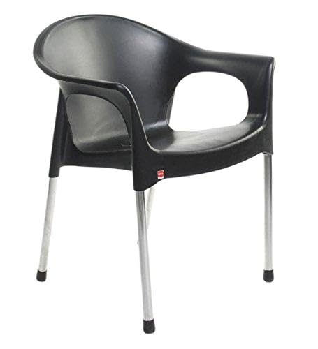 Cello Metallo Cafeteria Set of 6 Chairs (Black)