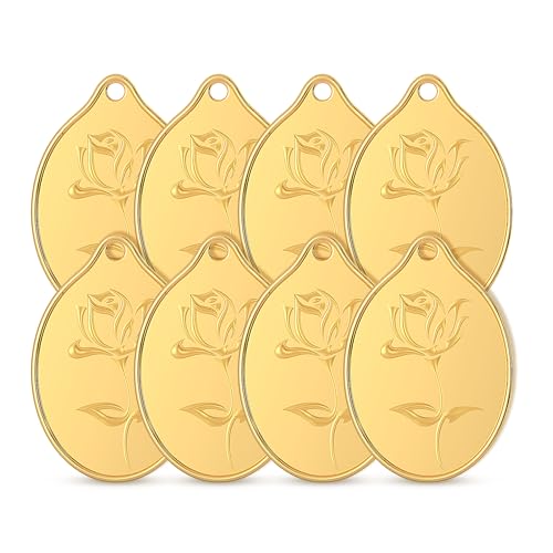 Malabar Gold & Diamonds 24k (999) Purity 2 Grams each (16 grams Combo) Gold Coin Pendant (Pack of 8)