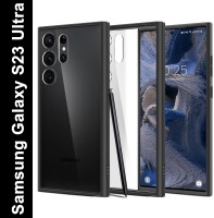 Spigen Ultra Hybrid Back Cover for Samsung Galaxy S23 Ultra(Black, Shock Proof, Pack of: 1)