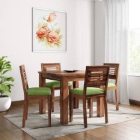 Sarswati Furniture Solid Wood 4 Seater Dining Table With 4 Chairs Dining Room Furniture/Hotel Solid Wood 4 Seater Dining Set(Finish Color -Natural Teak-2, DIY(Do-It-Yourself))