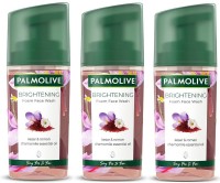 PALMOLIVE Brightening Foam Facewash, 100ml x 3 (300ml) (Pack of 3) Face Wash(300 ml)