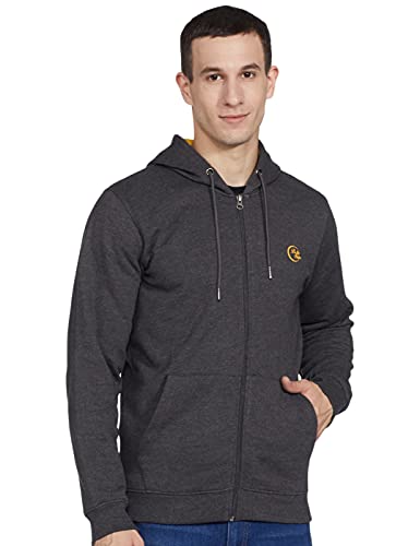 Lawman PG3 Men’s Cotton Hooded Neck Sweatshirt (LW-SWT-CT-SPT-1 FSHDY ANMLG_Anthra Melange_S)