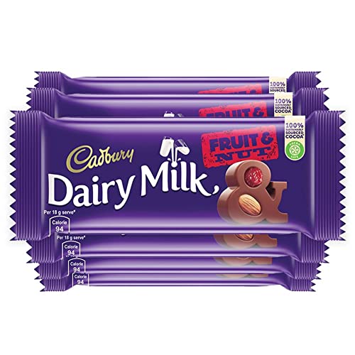 Cadbury Dairy Milk Fruit & Nut Chocolate Bar, 80 g (Pack of 6)