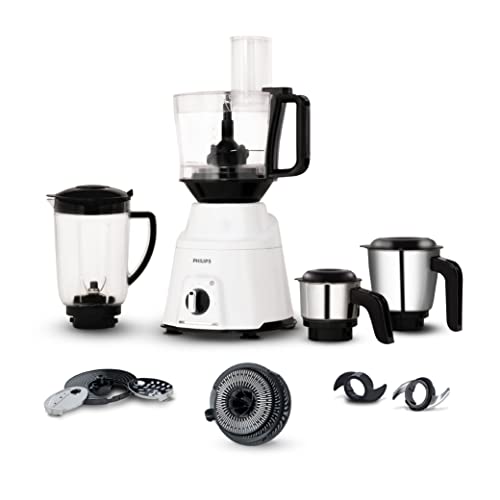 PHILIPS Mixer Grinder 750 Watt, 3 in 1 (Mixer Grinder + Juicer + Food Processor) 4 Jar and Motor with 5 yr Warranty. (HL7763/00)