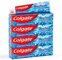 Colgate Maxfresh Blue Gel Peppermint Ice Toothpaste(600 g, Pack of 4)