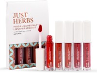 Just Herbs Matte Liquid Lipstick Kit Set Of 5 With Sweet Almond Oil(Multicolor, 10 ml)