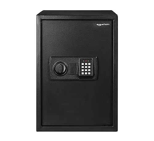 amazon basics Digital Safe For Home With Electronic Keypad Locker, 51L, Black