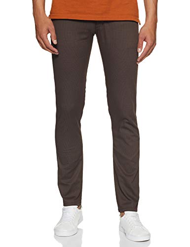 DIVERSE Men’s Slim Fit Casual Trousers (DCMCT22SC19L31-1060C_Brown_30)