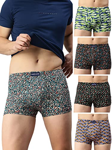 Lux Cozi Pack of 5 Men’s Assorted Inner Elastic Semi Long Printed Trunk (Size : 95cm)