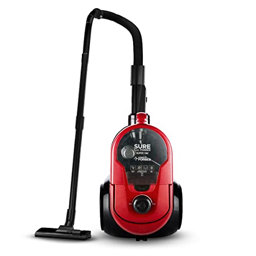 Eureka Forbes Supervac 1600 Watts Powerful Suction,bagless Vacuum Cleaner with cyclonic Technology,7 Accessories,1 Year Warranty,Compact,Lightweight & Easy to use (Red)