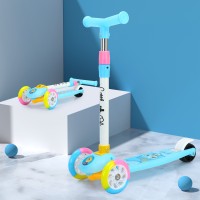Little Olive Munchkin Lite Scooter for Kids 4 Level Height Adjustable LED Wheels Kids Toy(Multicolor)