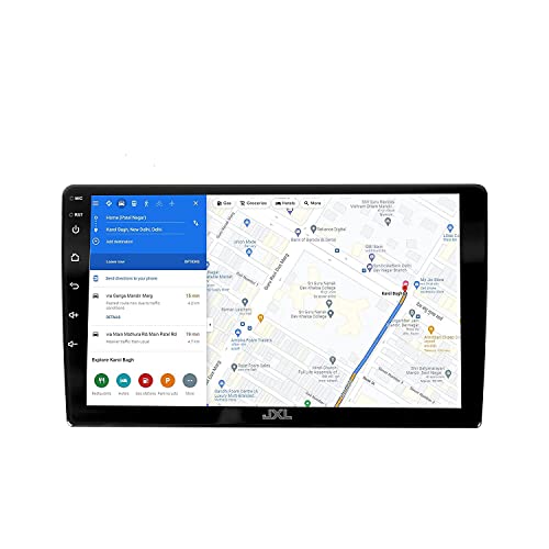 JXL 9 Inch Car Android Double Din Player 2GB/32GB Capacitive Touch Screen Quad Core Proceessor 1080P HD Screen, Latest Android Version 10.1 BT 5.0, Wi-Fi, GPS, USB 2.0, Navigation 2GB/32GB