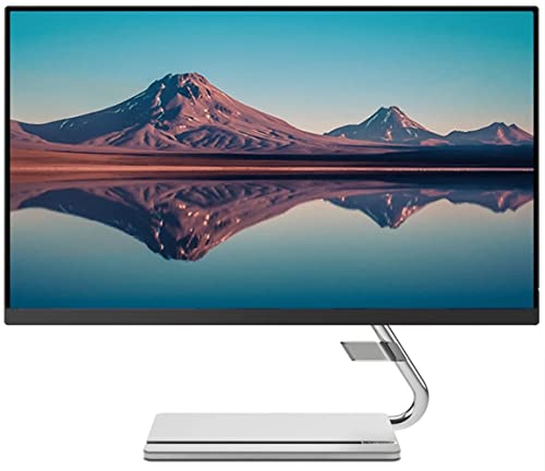 Lenovo Q-Series 24 Inch (60.5Cm) 1920×1080 Pixels FHD IPS Monitor | Height Adjustment, 2X3W Speakers, 75Hz, AMD FreeSync, HDMI, DP, Smart Display Customization, Raven Black