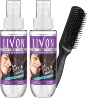 LIVON Hair Serum for Women & Men for Dry and Rough Hair with Hair Brush(2 Items in the set)