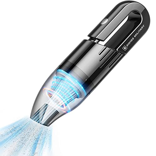 Swiss Military Vc03 Wireless Vacuum Cleaner For Home, Car, Living Room Dust Collection/Lighting Pet Hair Vacuum With Powerful Motor, Black