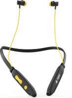 Aroma NB128 Happy 24 Hours Playing Time | Deep Bass| Made In India Neckband Earphone Bluetooth Headset(Black, Yellow, In the Ear)