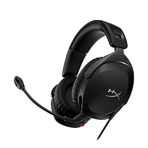 HyperX Cloud Stinger 2 Greatness Refined, Lightweight Wired Over Ear Headset with mic, Swivel-to-Mute Function, 50mm Drivers, PC Compatible – Black (519T1AA)