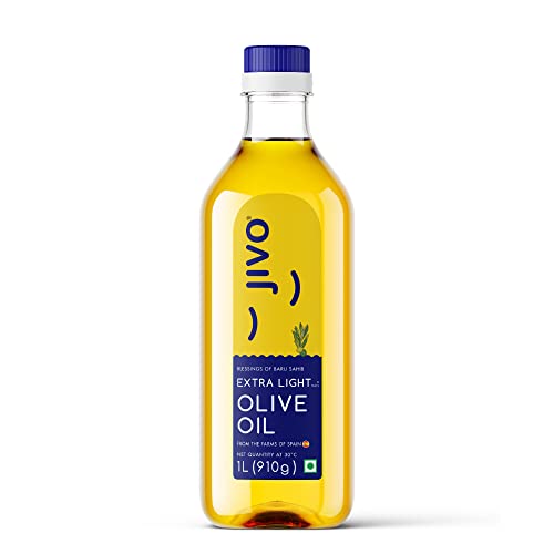 Jivo Extra Light Olive Oil, 1L for Cooking, Dressings, Salad and Soups, Dips & Marinades.