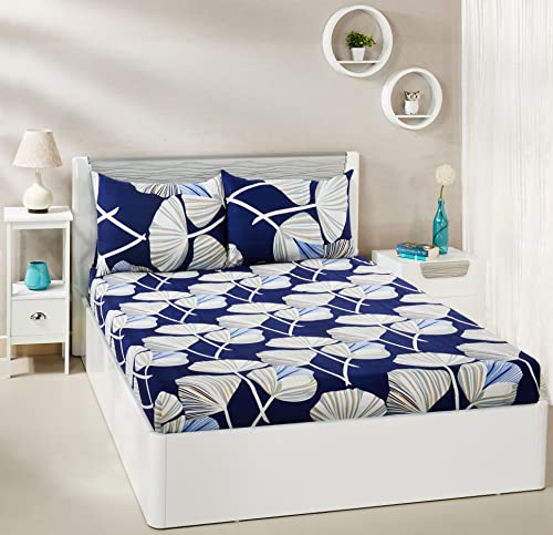 Amazon Brand – Solimo Polycotton Wild Forest Double Bedsheet with 2 Pillow Cover, Multicolor, 95 GSM