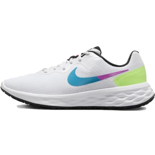 Nike Revolution 6 NN SE-White/Fuchsia Dream-Black-Blue LIGHTNING-FJ1049-100-7UK