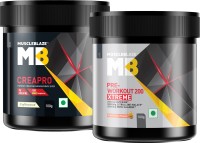MUSCLEBLAZE CreaPRO Creatine with Creapure Powder from Germany & Pre Workout 200 Xtreme Creatine(200 g, Unflavoured + Fruit Punch)