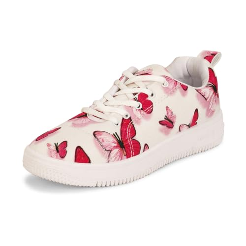 Kraasa Oneness 2.0 Sneakers for Women & Girls, Casuals for Women WhitePink UK 6 Multicolor