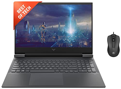 HP Victus Latest AMD Ryzen 5 5600H Processor 16.1 Inches Fhd Gaming Laptop,16-E0301Ax,Mica Silver&Wired Mouse 100 with 1600 Dpi Optical Sensor,8 GB,Windows 10