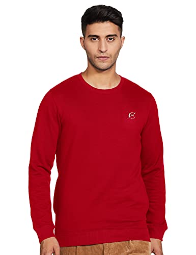 LAWMAN PG3 Men’s Cotton Crew Neck Sweatshirts (LW-SWT-CT-STR-1 FSRNDNK RD_Red_2XL)
