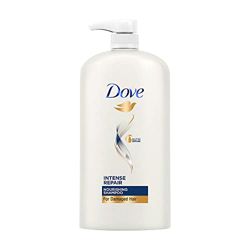 Dove Intense Repair Shampoo 1 L, Repairs Dry and Damaged Hair, Strengthening Shampoo for Smooth & Strong Hair – Mild Daily Shampoo for Men & Women