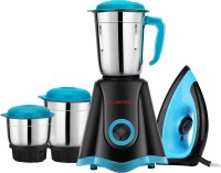 Moonstruck MIXER/JUICER/GRINDER 3 jar with iron combo gift pack 750 watt black COMBO-3-JAR WITH IRON black star 750 Juicer Mixer Grinder (3 Jars, Black, Blue)