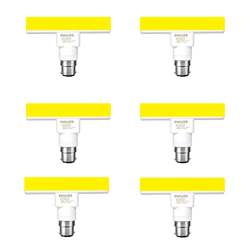 Philips T-Bulb Rangoli B22 5-Watt LED Bulb (Pack of 6, Yellow)