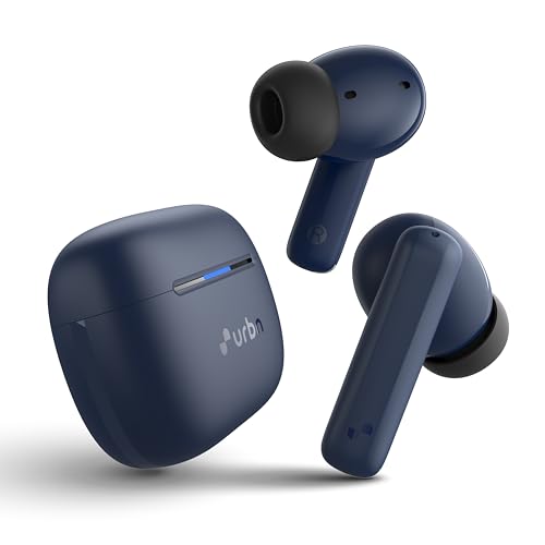 URBN Beat 700 ANC Bluetooth *Newly Launched* True Wireless (TWS) in Earbuds with 12MM Driver, Hybrid ENC Quad Mic, 60H Playtime, Gaming Mode, IPX5, Touch Controls & App Support (Blue)