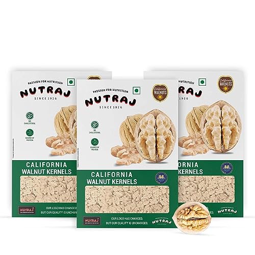 Nutraj California Walnut Kernels Without Shell – 750g (3 X 250g) Pure Without Shell Walnut Kernels | Akhrot Giri Dry Fruit| Perfect for snacking | Brain Food | Raw Akhroth Giri|