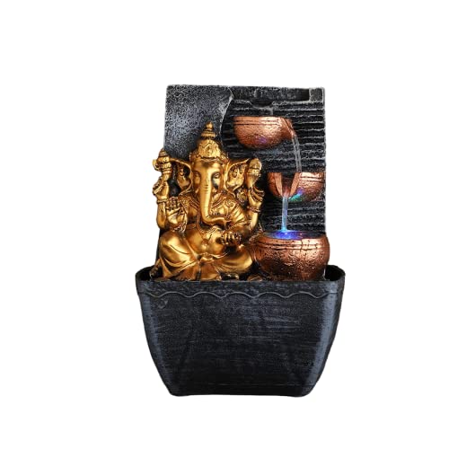 Ganesha Water Fountain 8″ for Home, Office, Garden
