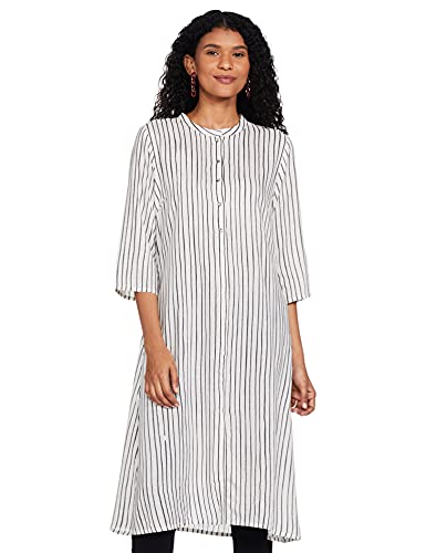 W for Woman Women’s Viscose Straight Knee-Length Dress (20SKW14555-C3741_Multi_14) Multicolour