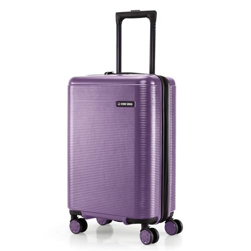 Stony Brook by Nasher Miles Dunes Hard-Sided Polycarbonate Cabin Luggage Purple 20 inch |55cm Trolley Bag