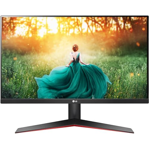 LG 24 inch (60.9cm) Full HD Monitor with IPS Panel (1920 x 1080 Pixel), 1ms, 75Hz, AMD Free-sync with Gaming Mode, 3-Side Borderless Design, VGA, HDMI, Display Port, Tilt Stand – 24MP60G (Black)