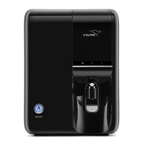 V-Guard Rejive RO UF Water Purifier with Mineral 7 Stage Purification, Suitable for water with TDS up to 2000 ppm 6.5 Litre Blue Black