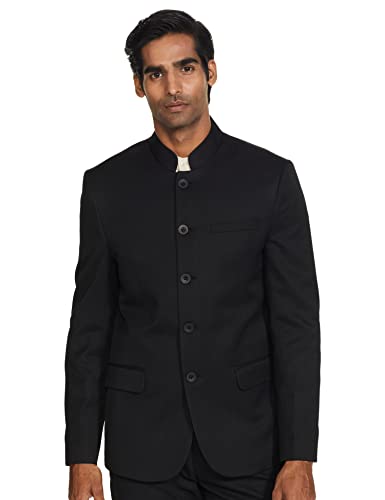 RIVER Men’s Solid Jacket (RS2JJVJK120B_Black_M_Black_M)