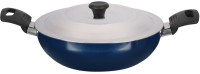 Renberg Blue Orchid Kadhai 24 cm diameter with Lid 2.1 L capacity(Aluminium, Non-stick)
