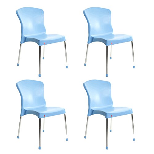 Cello Milano Cafeteria Set of 4 Chairs (Blue)