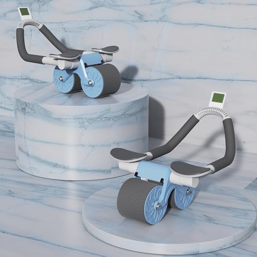 Lifelong Ab Roller with Timer, Mobile Holder & Knee Pad|Core Trainer Plank Exercise Wheels for Home Gym Fitness|Abdominal Exercise Fitness For Men & Women|Fitness Equipment for Workout (LLAR02, Blue)