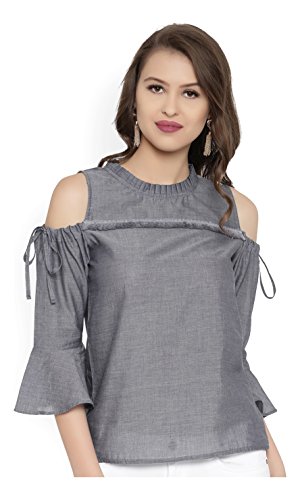 Rare Women’s Regular fit Top (EP2012B-XL_Gray X-Large)