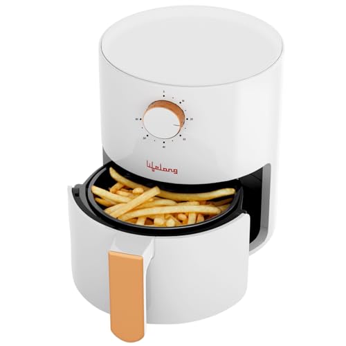 Lifelong 2.5L Air Fryer For Home With Timer Control Fry, Bake, Roast, Toast, Defrost, Grill & Reheat Hot Air Circulation Technology (White, Llhf25), 2.5 liters