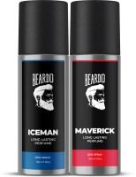 BEARDO Long Lasting Deo Sprays Combo for Men | Iceman 150ml & Maverick 150ml Deodorant Spray  –  For Men(150 ml, Pack of 2)