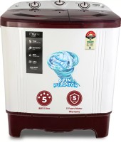 MarQ by Flipkart 6 kg 5 Star Rating Semi Automatic Top Load Washing Machine White, Maroon(MQSA60H5M)