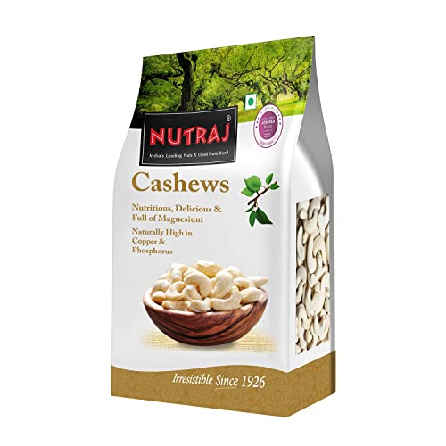 Nutraj Whole Cashew Nuts W320, 1kg | 100% Natural Premium Kaju | Nutritious, Delicious & Crunchy Kaju | Rich in Magnesium, Copper & Phosphorus