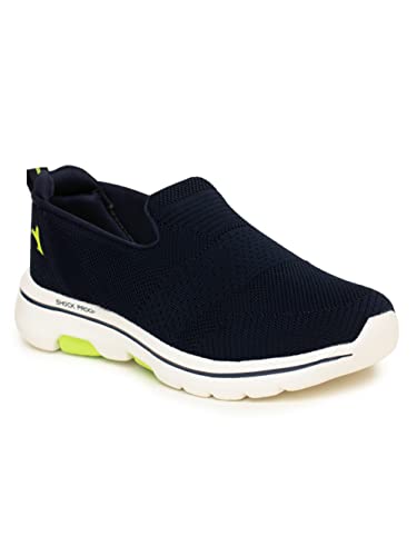 ABROS Men’s Coolride ASSG0119N Sports Shoes- Navy/P.Green -6UK