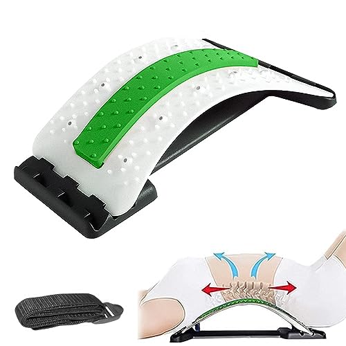 Expertomind Back Stretcher With Magnetic Acupressure Points | For Back Pain Relief & Posture Support | Adjustable with Chair Strap | Durable ABS Material | 96 Pressure & 10 Magnetic Points