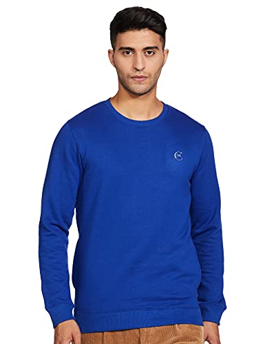 LAWMAN PG3 Men’s Cotton Crew Neck Sweatshirts (LW-SWT-CT-STR-1 FSRNDNK RYLBL_ROYAL BLUE_L)